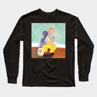 toddler on the phone Long Sleeve T-Shirt